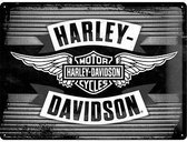 Harley Davidson Wings Logo Metalen wandbord 30x40 cm