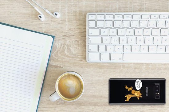 Coque Téléphone pour Samsung Galaxy Note 8 PU Silicone Etui Bumper Gel Girafe