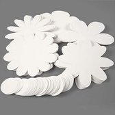 Bloemen, d: 20 cm, 400 gr, 5x20 stuks, wit