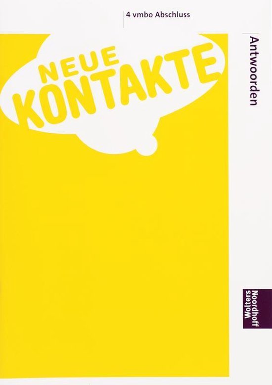 Cover van het boek 'Neue Kontakte / 4 vmbo Abschluss / deel Antwoorden / druk 4'