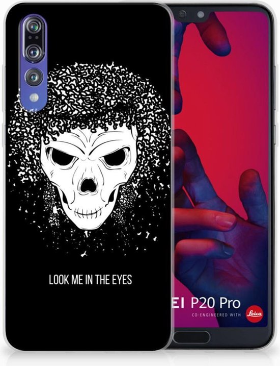 Coque pour Huawei P20 Pro TPU Silicone Bumper Skull Hair