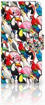 Geschikt voor Samsung Galaxy A5 2017 Bookcase Hoesje Birds