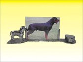 Rottweiler met staart urn fotolijst