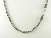 Zware zilveren ketting met koningsschakel - 67 cm