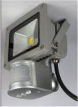 Lumenx Bouwlamp Led bouwlamp/schijnwerper 10W warm wit met bewegingsmelder