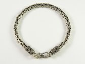 Bracelet en argent lourd avec un lien roi - 19 cm