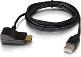 C2G 82236 tussenstuk voor kabels USB HDMI Zwart