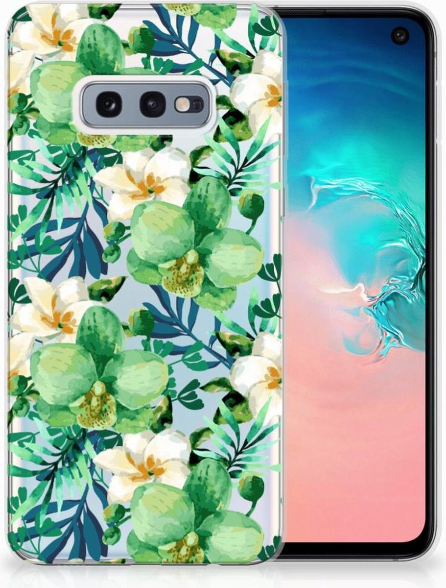 Samsung Galaxy S10e TPU Case Orchidee Groen