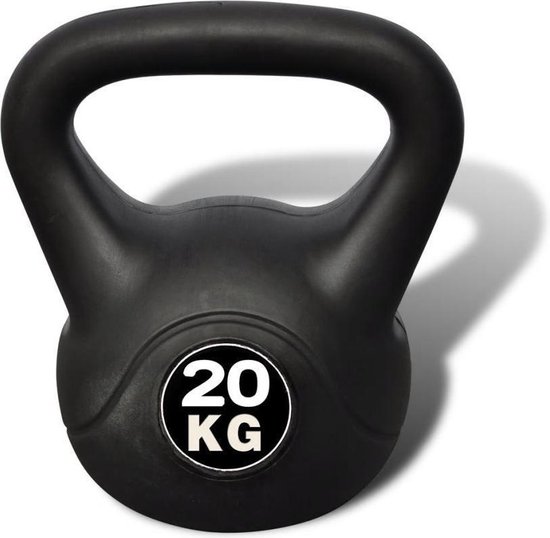 slang in tegenstelling tot wat betreft Kettlebell 20KG Zwart - Kettle Bell Fitness - Gewicht met handvat | bol.com