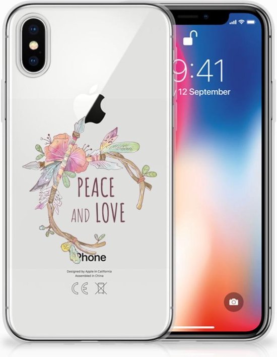 TPU Hoesje Geschikt voor iPhoneXs | X Boho Text