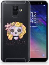 Geschikt voor Samsung Galaxy A6 (2018) Uniek TPU Hoesje Boho Skull