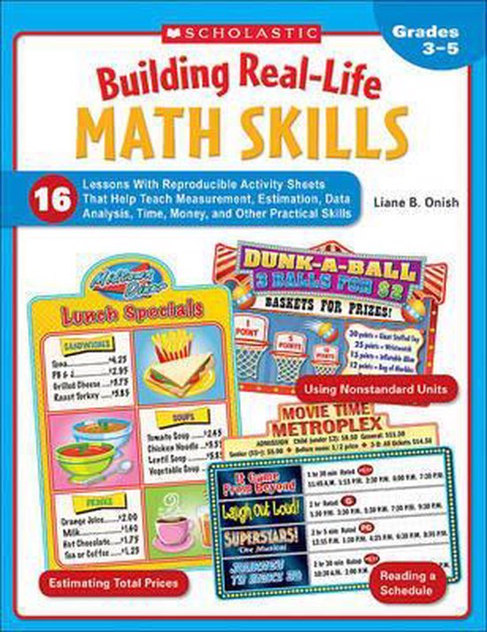 Boek cover Building Real-Life Math Skills, Grades 3-5 van Liane B Onish (Paperback)