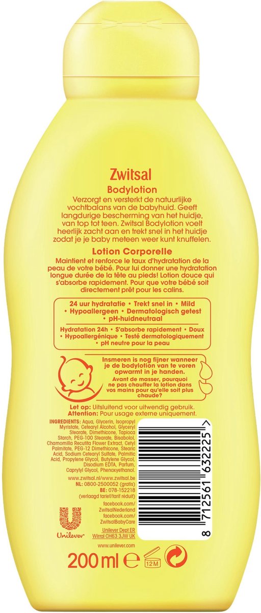 Zwitsal Baby Bodylotion - 3 x 200 ml - Voordeelverpakking van Zwitsal — afbeelding 2