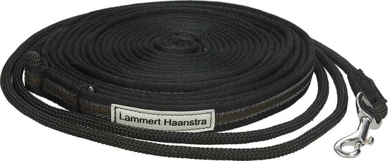 Lammert Haanstra Longeerlijn Enkel  - zwart/oranje-