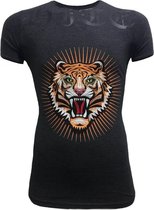 Mezier Stretch Slim Fit T-Shirt - Antraciet - L