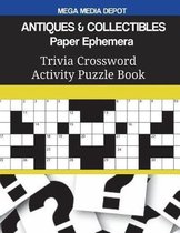 ANTIQUES & COLLECTIBLES Paper Ephemera Trivia Crossword Activity Puzzle Book