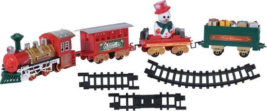 | ComfortTrends Kerstdecoratie Kersttrein Lengte Kersttrein van kunststof 39 delig | Blokker