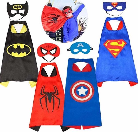 Klaar voor verzending! /Party Gunsten/Kostuum/Aankleden Superheld Cape of Kleding Unisex kinderkleding pakken 1 SUPER VERKOOP! Cape en Mask Set!! 1 
