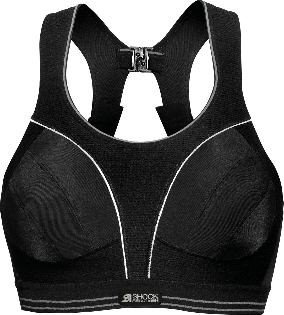ShockAbsorber Ultimate Run Bra - Sportbeha - Zwart / Silver - 75C