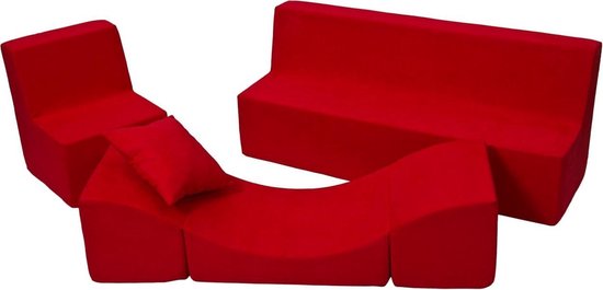 Foto: Kindermeubelset met kindersofa 3 delig rood