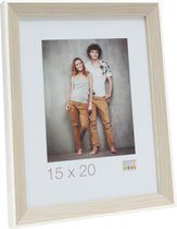 Deknudt Frames fotolijst S46CH1 - naturel met wit randje - foto 15x30