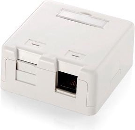 Equip 125122 Surface Mounted Keystone Box for 2 Keystone Jacks, white