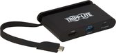 Tripp-Lite U444-T6N-H4UBC USB 3.1 Gen 1 USB-C Adapter with PD Charging - 100W, Self-Storage Cable, Ultra 4K HDMI & USB-A Hub Port, Black TrippLite