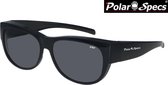 Polar Specs® Overzet Zonnebril PS5097 – Shiny Black – Polarized Black – Medium – Unisex