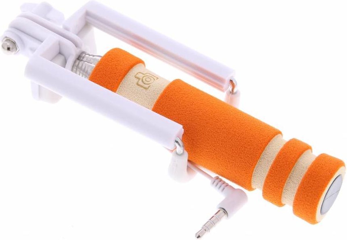 Oranje universele mini selfie stick