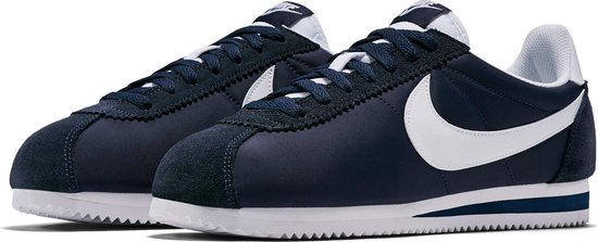 Nike Classic Cortez Nylon sneakers Heren Sportschoenen - Maat 46 - Mannen -  blauw/wit | bol.com
