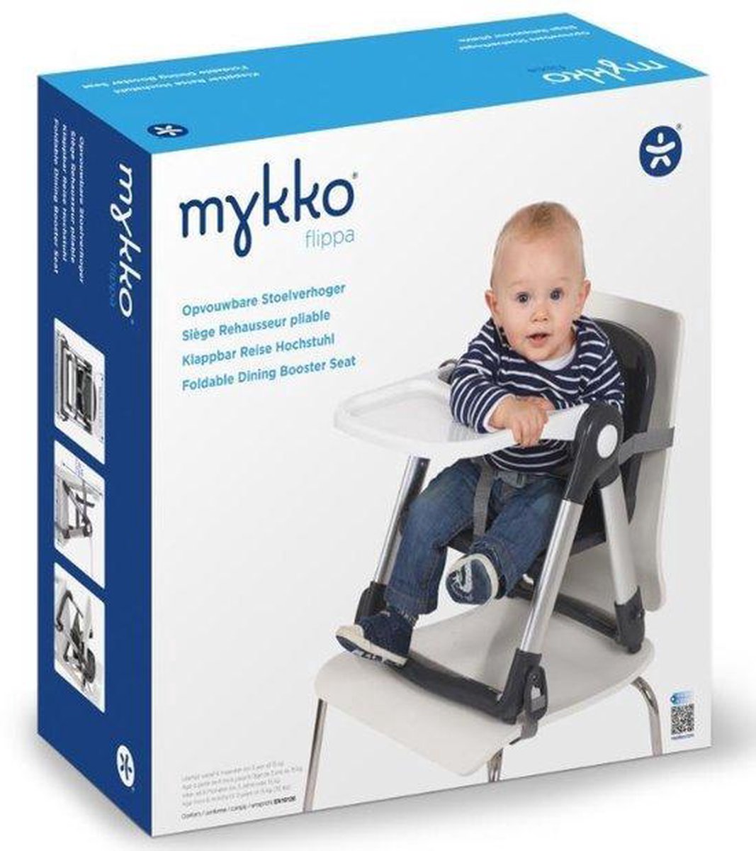 een paar Varen consensus Mykko FLIPPA kinderstoel - stoelverhoger met tafelblad - voor baby & peuter  | bol.com