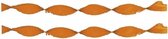 2x guirlandes papier crépon 6 mètres orange - guirlandes de fête