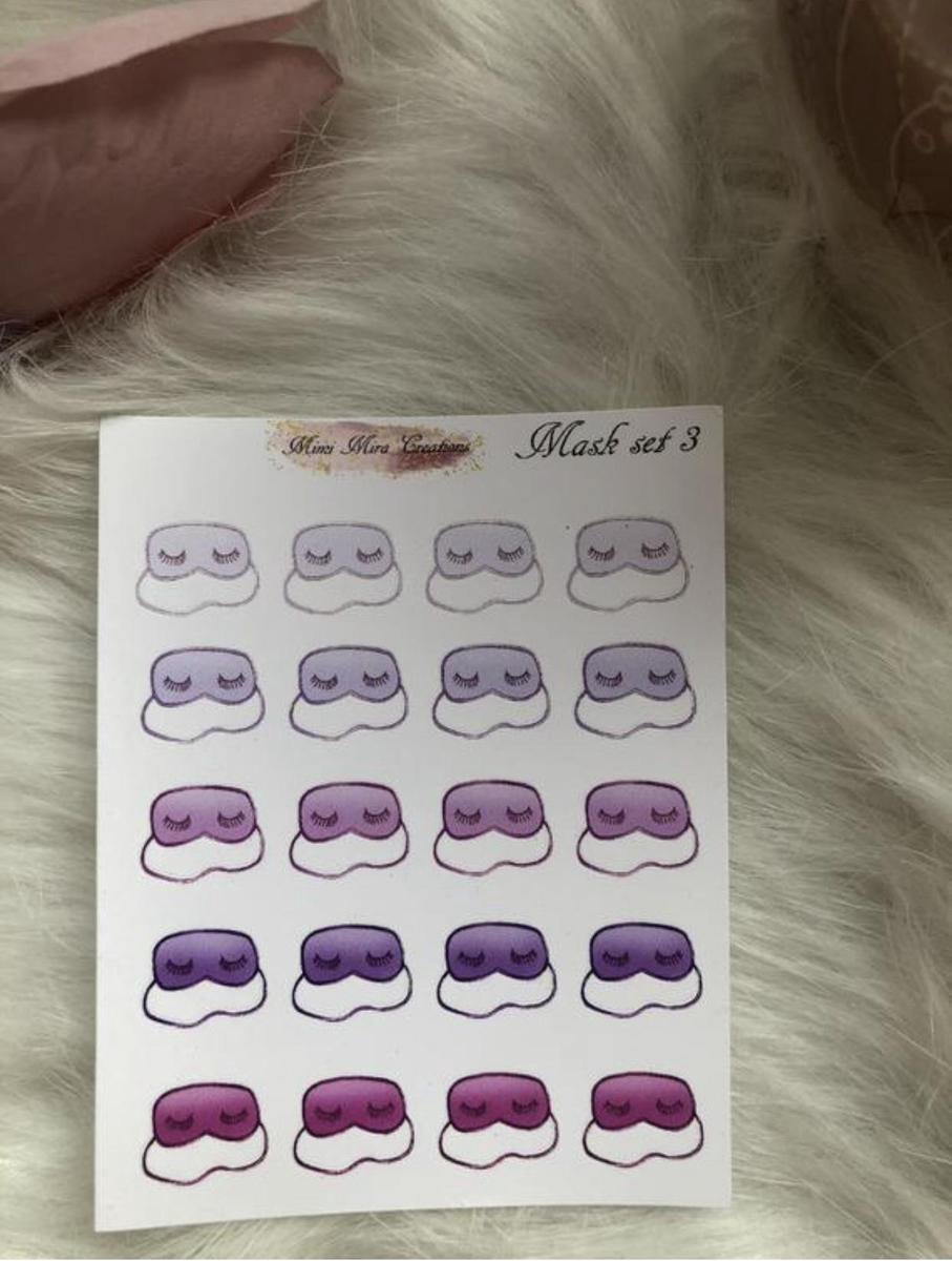 Planner stickers Mask set 3