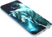 Wolf siliconen hoesje Geschikt voor Samsung Galaxy S7