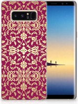 Coque Téléphone pour Samsung Galaxy Note 8 TPU Bumper Silicone Étui Housse Rose Baroque