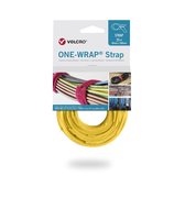 Velcro One-wrap Strap Klittenband geel 20mm x 200 mm 25 stuks + Kortpack pen (098.0604)