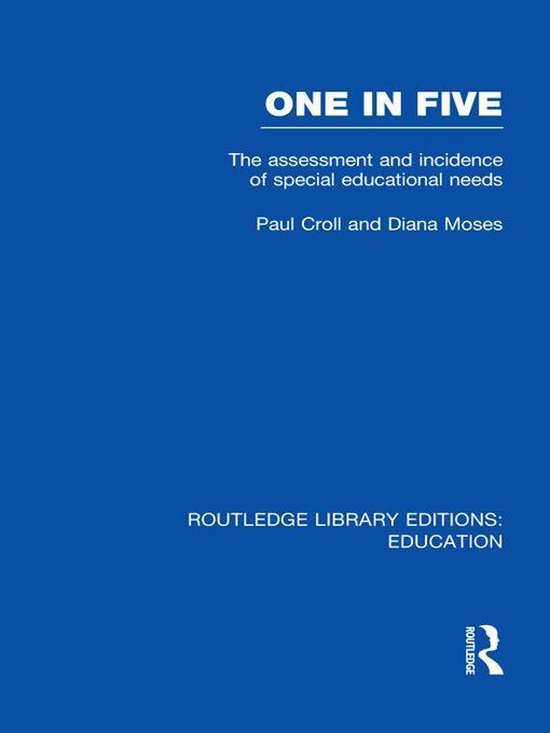 Routledge Library Editions: Education - One in Five (RLE Edu ... - cover