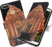 Tempel 2 booktype wallet case Hoesje voor Huawei Y6 2018