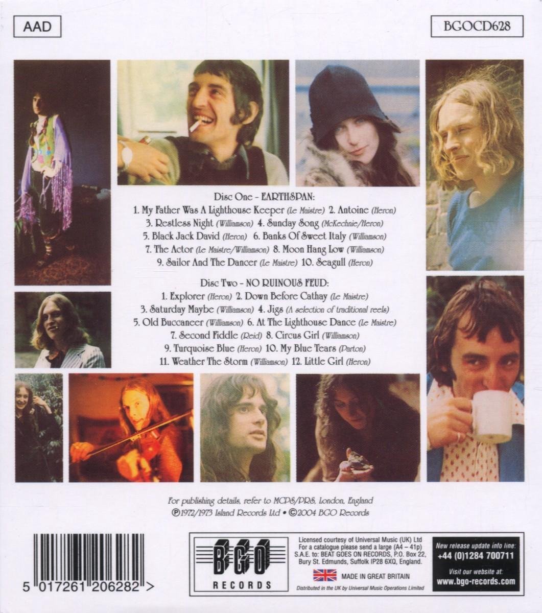 Earthspan/No Ruinous Feud, Incredible String Band CD (album