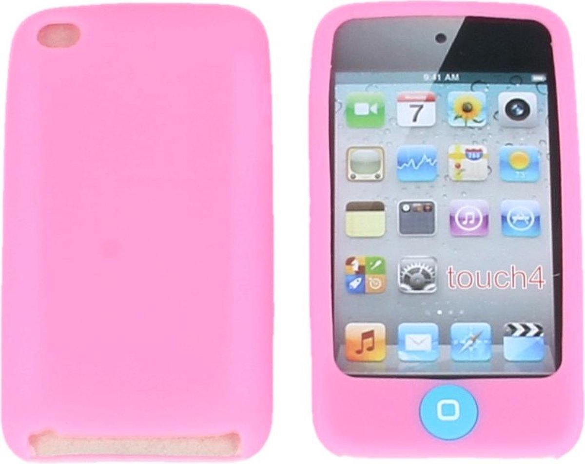Silicone Case Neon Pink/Roze voor Apple iPod touch 4th