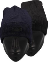 Bonanza muts - 2 Pack - Zwart-Donkerblauw