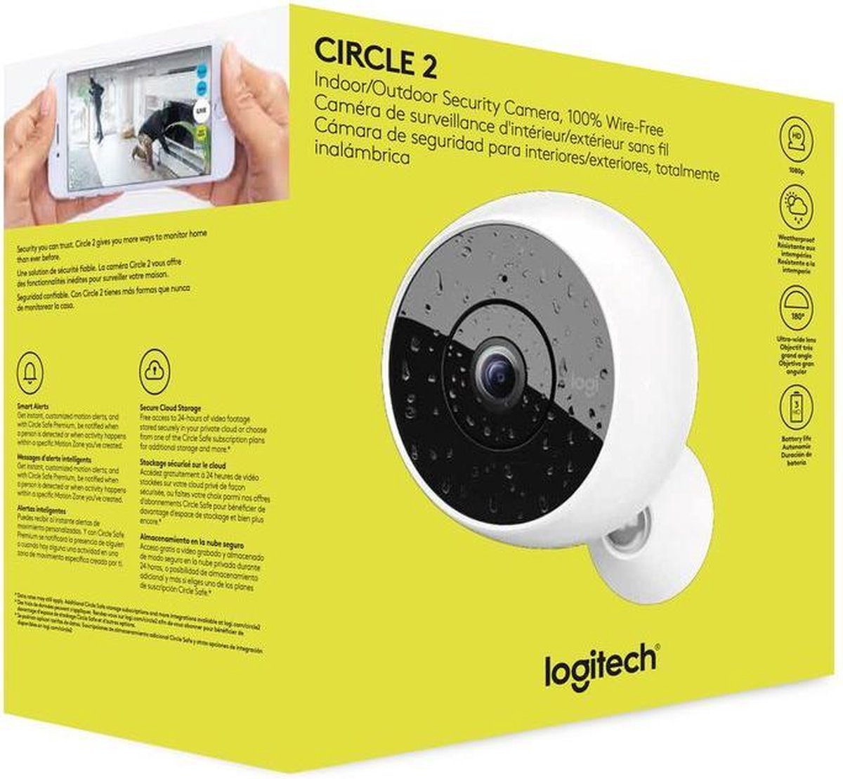 Logitech Circle 2 - Draadloze Beveiligingscamera | bol.com