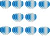 Afbeelding van het spelletje 10 sets (30 stuks) Super Sterke dart flights- Dragon darts  - Fade Side Blauw  - darts flights