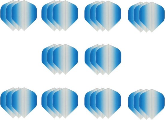 Afbeelding van het spel 10 sets (30 stuks) Super Sterke dart flights- Dragon darts  - Fade Side Blauw  - darts flights