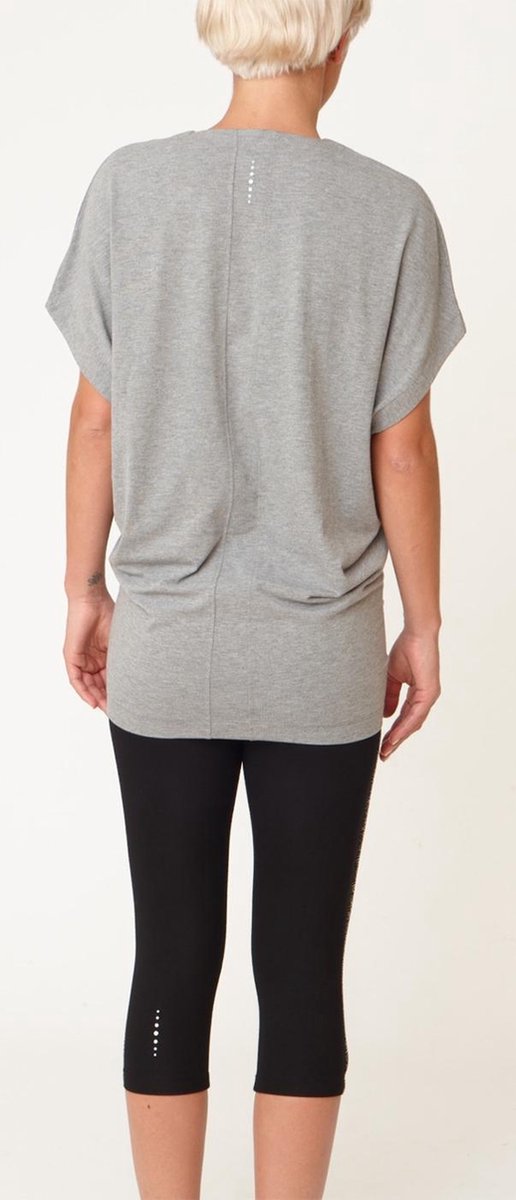 Yoga-T-Shirt "Freedom" - pale grey marl — afbeelding 4