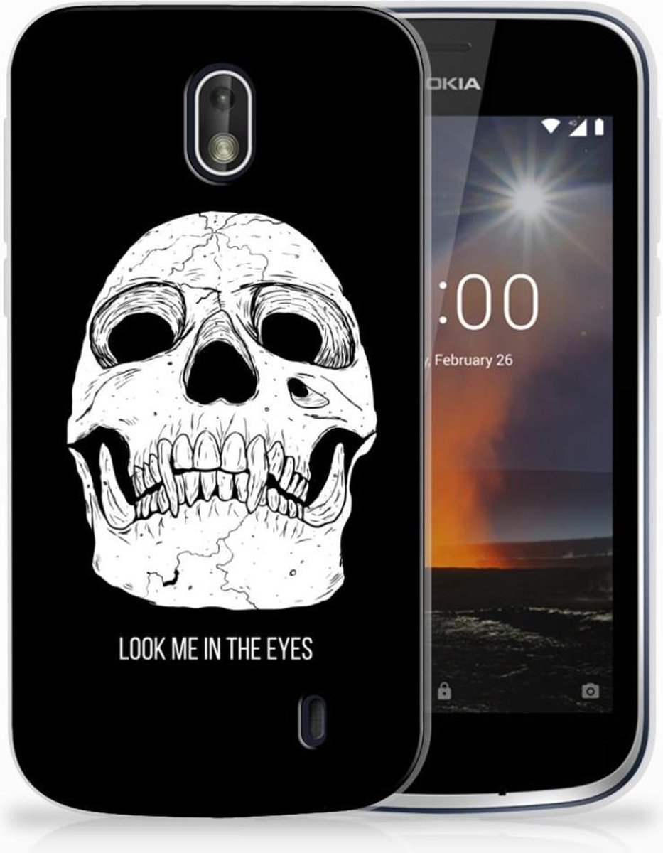 Silicone Back Case Nokia 1 Skull Eyes