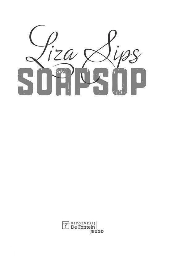 Titelpagina van Liza Sips 'Soapsop' met logo van De Fontein Jeugd.