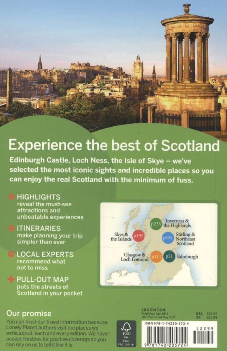 Lonely Planet Discover Scotland 2 - back cover
