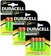 Duracell oplaadbare batterijen/accu's NiMH, 1300 mAh, AA, 12 Pack