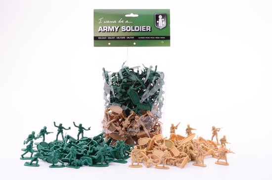 Johntoy Army Soldier 100 Soldaatjes Groen/bruin 5 Cm - Johntoy